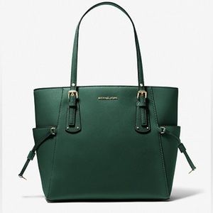 Voyager Small Saffiano Leather Tote Bag